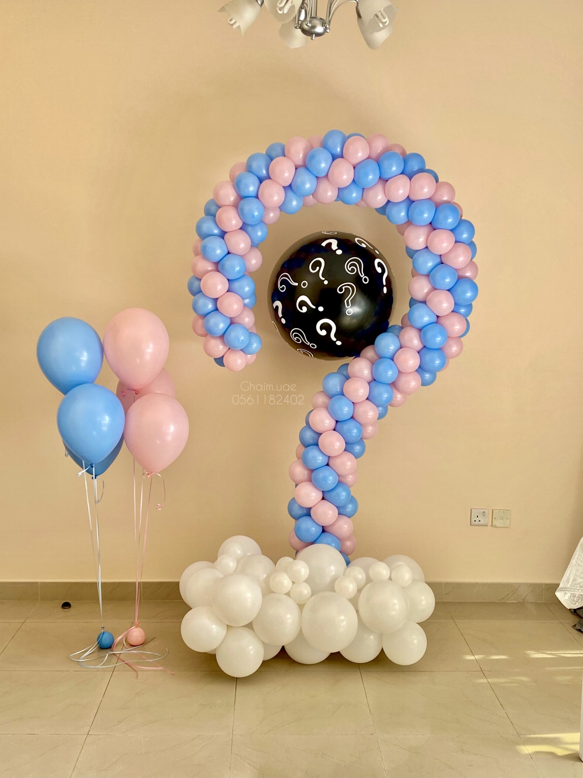 Gender Reveal Question Mark Balloon Arrangement – Ghaim